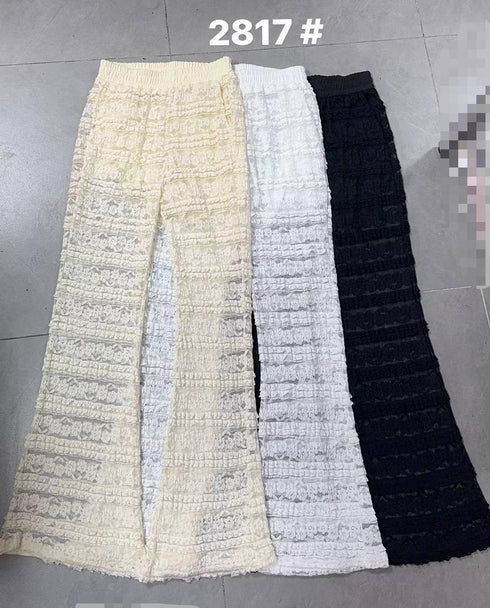 Summer Fancy Lace Tiered Long Pant